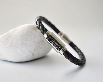 Coordinates Gift - Coordinates Bracelet Men