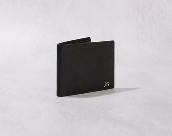 Portefeuille en cuir personnalisé pour homme - Portefeuille en cuir Saffiano