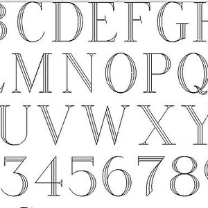 Op de afbeelding: Een lettertypekaart met de hoofdletters A tot en met Z, de cijfers 1 tot en met 9 en 0, en de tekst "Times Roman Three".
