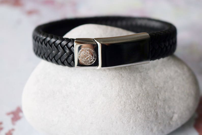 Safe Travels Gift Saint Christopher Bracelet St Christopher Gift ALL WEATHER BRACELET image 1