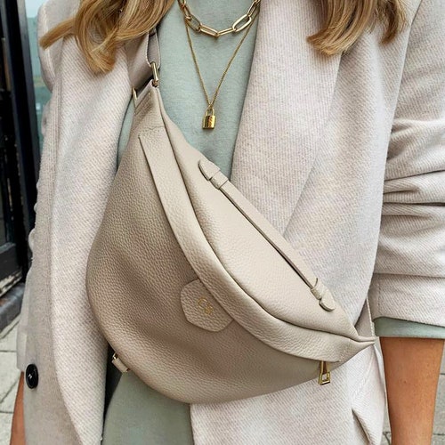 Sac banane en cuir - Sac en cuir personnalisé