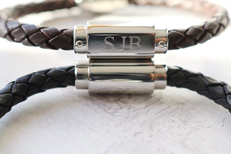 NEW EXCLUSIVE Mens Personalised Leather Bracelet Mens Etsy UK
