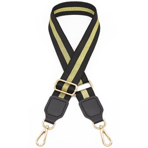 Detachable Adjustable Bag Straps, Crossbody Bag Straps, Bag Straps Crossbody Gold Stripe
