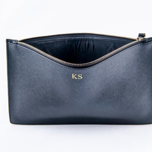 Clutch Bag Personalised Leather Clutch Personalised Monogram Clutch Bag Personalised Leather Pouch image 4