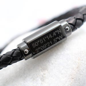 Coordinates Gift Coordinates Bracelet Men image 4