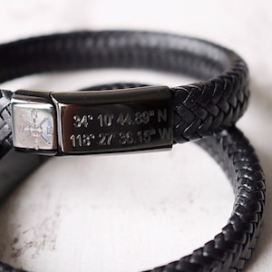 Personalised Coordinates Bracelet Coordinates Gift Custom Coordinates Personalised Gift image 2