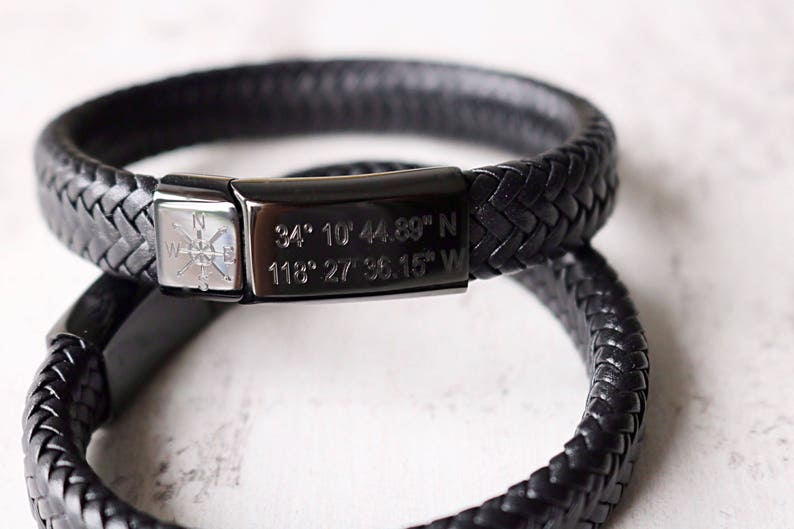 Personalised Coordinates Bracelet Coordinates Gift Custom Coordinates Personalised Gift image 2