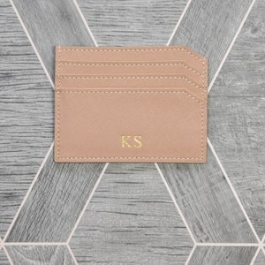 Ladies Card Holder Womens Card Holder Personalised Saffiano Leather Card Holder image 1