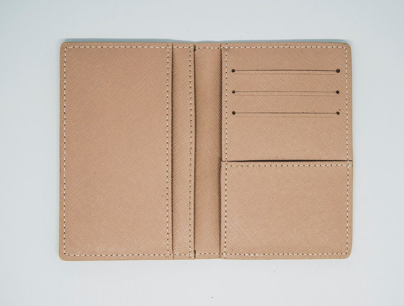 Cartera de tarjeta de cuero - Cartera personalizada - Porta tarjeta personalizada - Organizador de bolsillo imagen 3