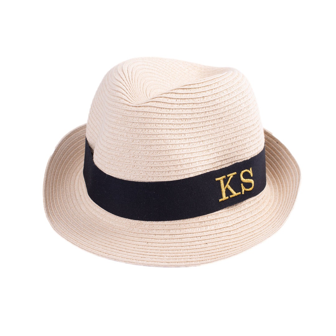 Summer Personalised Trilby Hat Straw Hat Etsy UK