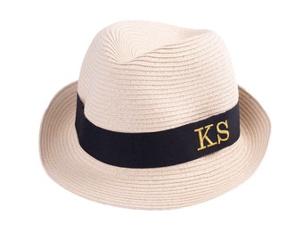 Summer Personalised Trilby Hat - Straw Hat