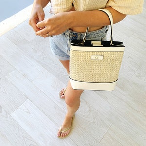 Personalised Straw Bag White