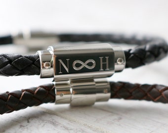 Infinity Bracelet Men - Leather Bracelet