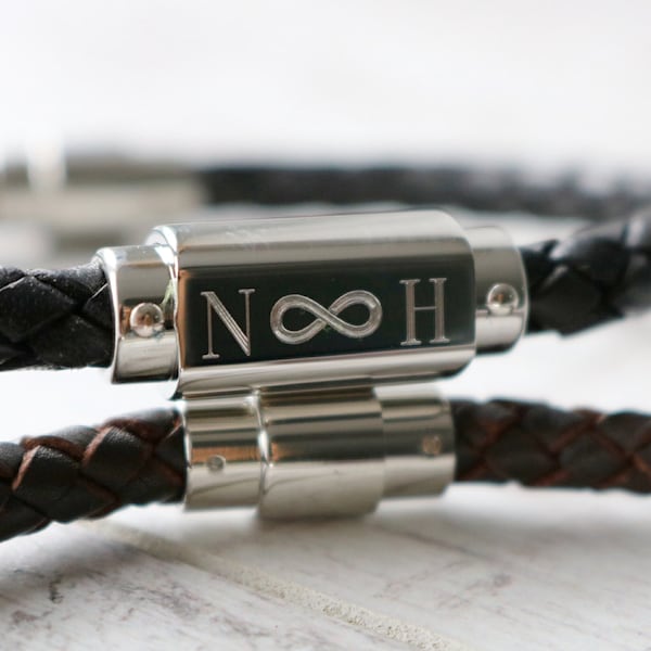 Infinity Bracelet Men - Leather Bracelet