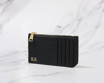 Cartera tarjetero - Tarjetero de cuero personalizado - Tarjetero Mujer