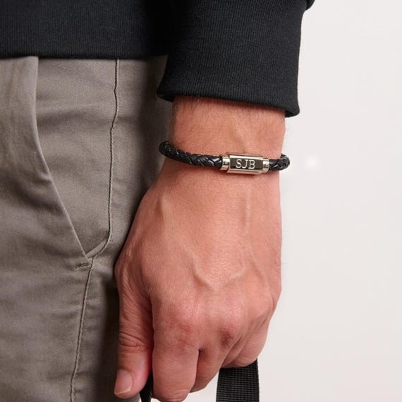 Bracciale Uomo In Acciaio Inox Con Incisione "DAD", Regalo Per Papà In Elegante Confezione - 3