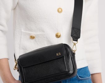 Leather Crossbody Bag, Birthday Gift for Mom Birthday Gift, Gift for Friend, Personalised Leather Crossbody Bag