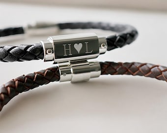 Set of 2 bracelets - Couples Bracelets - His and Hers Bracelet -