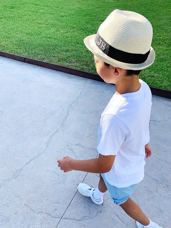 Sombrero de paja vintage para niño