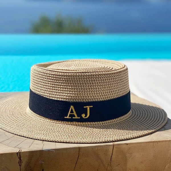 Personalised Summer Hat - Summer Hat - Fedora Hat - Boater Hat
