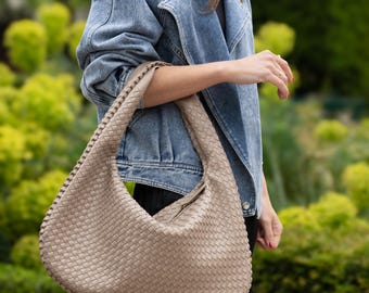 Bolso de piel tejido - Bolso de piel personalizado