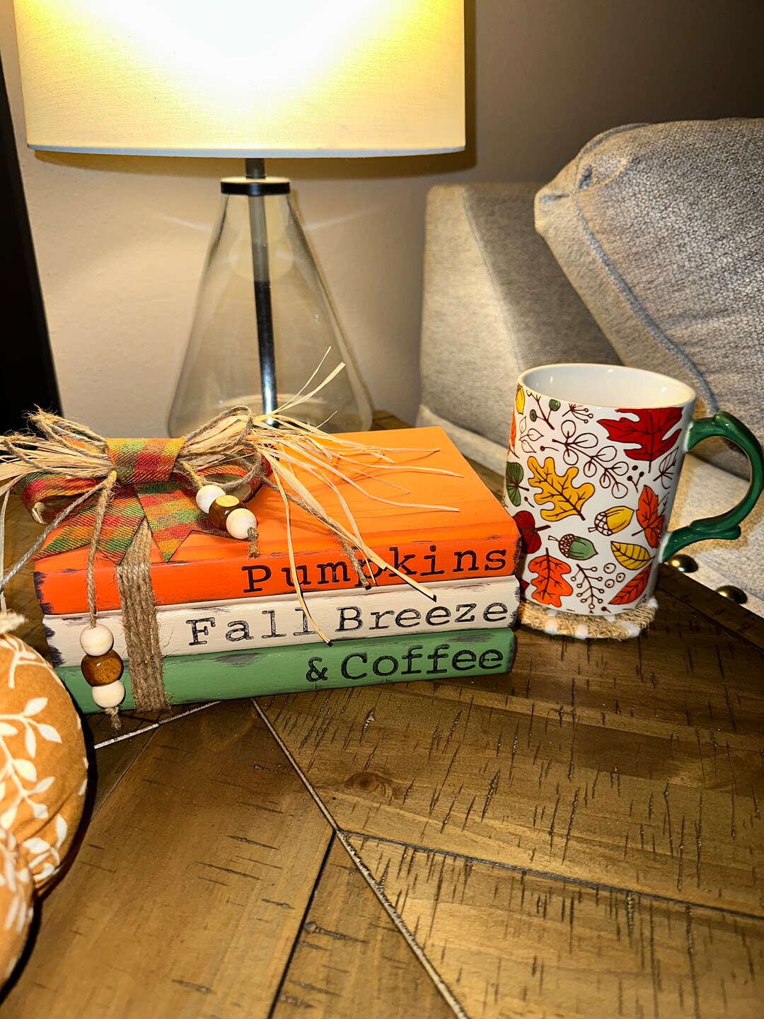 Fall Book Stack Book Stack Fall Fall Decor Home Decor Etsy