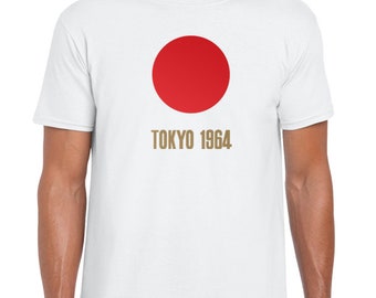 Tokyo 1964 Japan | Nippon | Retro | Classic | Sports | Red and Gold | T Shirt