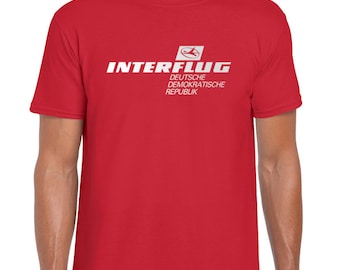 Interflug - Deutsche Demokratische Republik Flugverkehr | DDR | East Germany Airlines | Berlin Schönefeld Airport | Retro | T Shirt