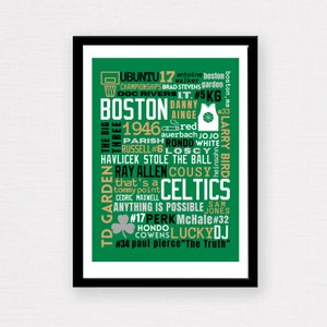 Boston Celtics (NBA) Team Collage Druck
