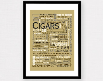 Cigar Themed - Collage Print