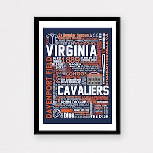 UVA (University of Virginia) Baseball (ACC) Team Collage Print