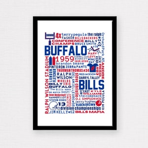 Buffalo Bills (NFL) Team Collage Print