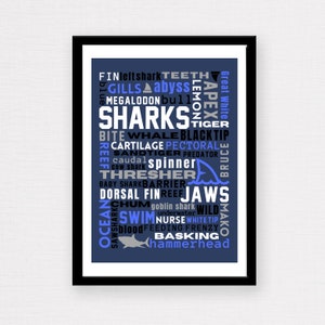 Shark (Animal) Collage Print