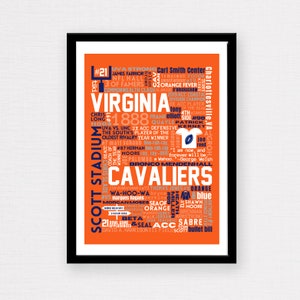 UVA (University of Virginia) Football (ACC) Team Collage Print