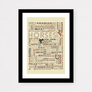 Horses - Collage Print