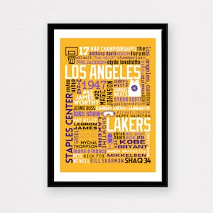 Los Angeles Lakers (NBA) Team Collage Print