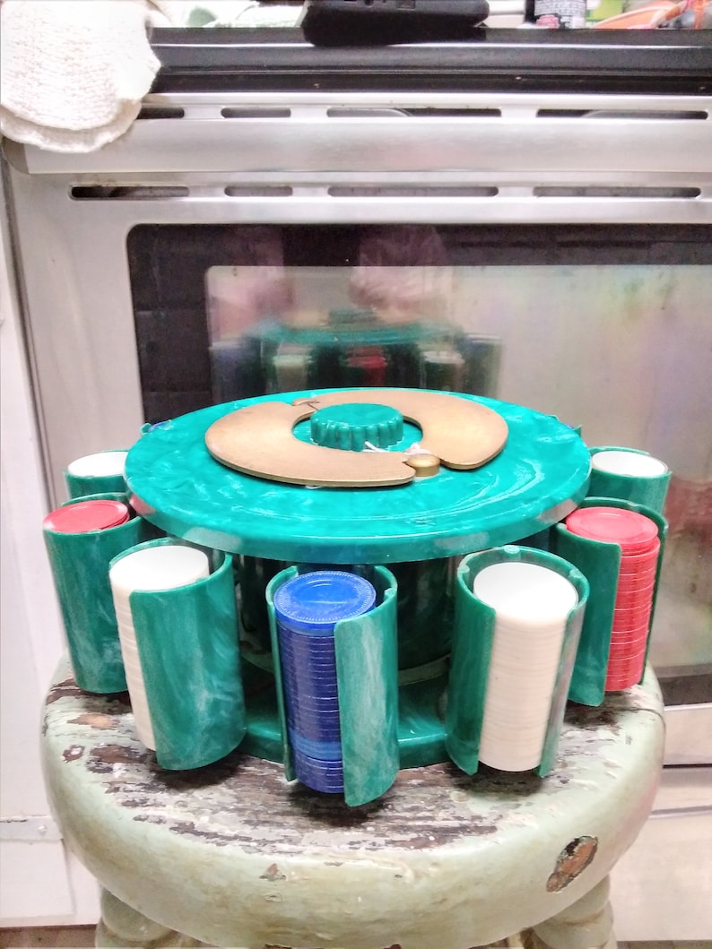 Bakelite Poker Chip Holder Etsy