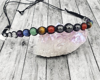 Chakra Choker macrame handmade necklace