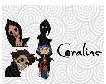 Download Coraline Other Mother Beldam art print | Etsy