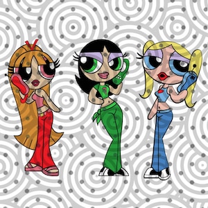 3 Powerpuff Girls svg | Blossom | Blossom SVG | Decal | Starbucks Cup | Aesthetic | Teens | Digital | svg | Buttercup svg | Bubbles svg