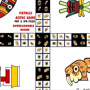 PATOLLI AZTEC Board Game. PDF file. Tonalpohualli. Aztec Calendar. Maya Calendar. Prehispanic game.