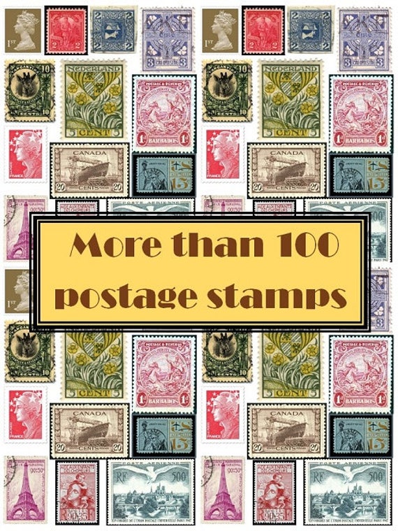 Electronic Obtain. POSTAGE STAMPS. Printable paper. photograph regarding Stamps Printable named Electronic Obtain. POSTAGE STAMPS. Printable paper.