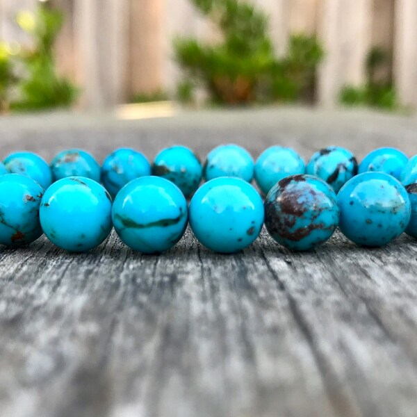 Elemental Gems 18K Gold Plated Campitos Turquoise & Topaz Line Bracelet
