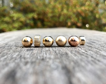 Focal Bead Add On: 7-8mm 14K Solid Gold und 14K Gold Filled Akzent Perle Ergänzung zum Armband