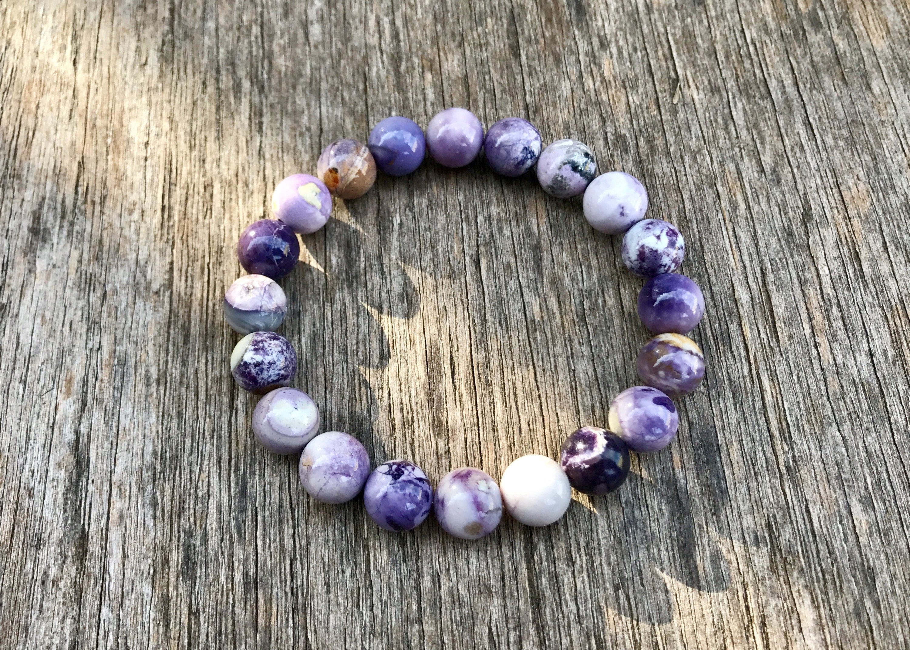 Purple Passion Bead Bracelets – Stones + Paper