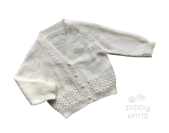 Baby Kids Cardigan White Sparkle - Etsy 