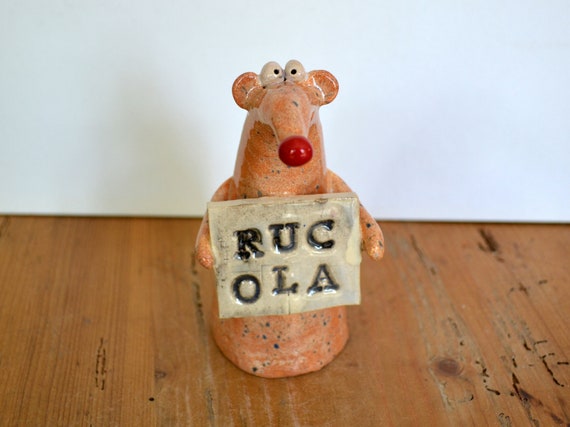 sweet ceramic herbs mouse Kalea - rocket