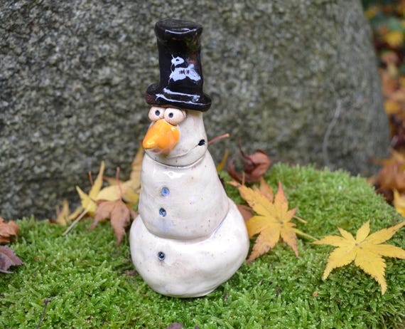 Ceramic Christmas Decoration Snowman Fabio
