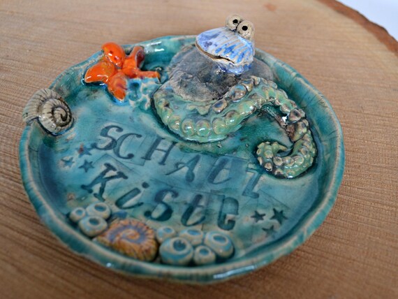 Ceramic treasure chest bowl "Life by the Sea"
