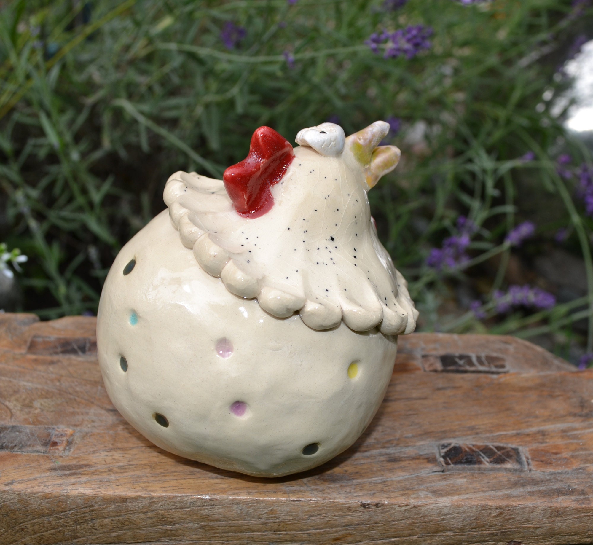 Garden Ceramic sculpture Rooster Wesley